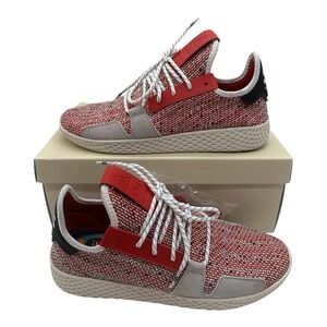 Adidas x Pharrell Williams Tennis HU V2 Shoes Men Sz 9.5 Scarlet Sneakers BB9542